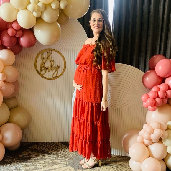Orange Ruffled Dress - Picture 6 of 6